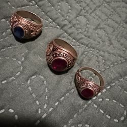 10k Gold Vintage Class Rings 