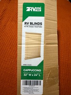 RV Blinds for Camper Windows, RV Window Shades, 32"W x 24"L, Beige
