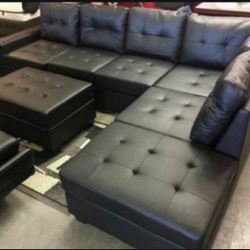 New Sectional With Ottoman And Free Delivery