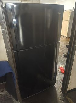 Whirlpool Top Mount Black Refrigerator Fridge
