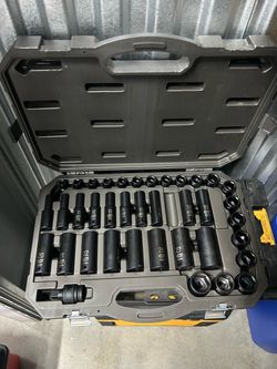 GearWrench 1/2 in. Drive 6-Point Metric Standard & Deep Impact Socket Set (39-Piece)