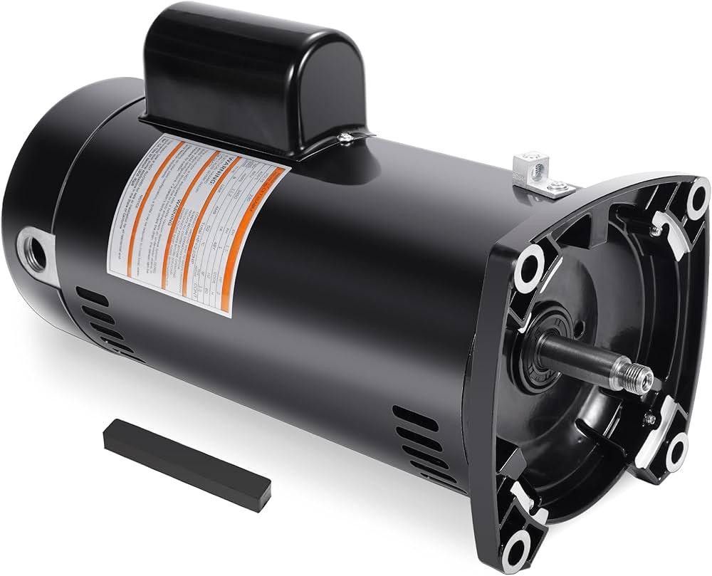 USQ1202 Pool Pump Motor Fit for A.O. Smith for Century Pool and Spa Pump Motor 2HP, 3450 RPM, 48Y Frame, 230V, 60HZ, Square Flange