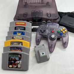 Nintendo N64 Console Custom Atomic Purple Shell W/ Games Bundle 