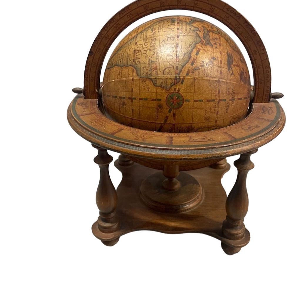 Vintage Italian Desk Globe Astrological Signs Old World