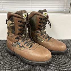 Black Rock Brown and Camo Hunting Leather Work Boots 11" Tall Size 13 EE