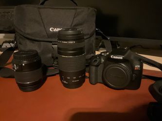 Canon Rebel T7 Camera and 2 Lenses