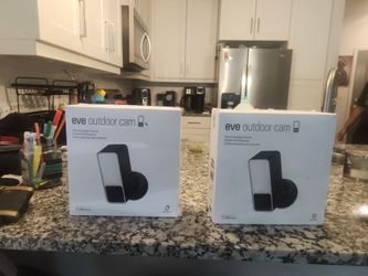 2 Eve Outdoor Cameras, Secure Floodlight with Apple Home Kit Secure Video