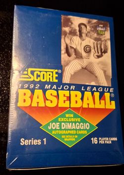 Factory-sealed 1992 Score Series 1 Baseball Wax Box