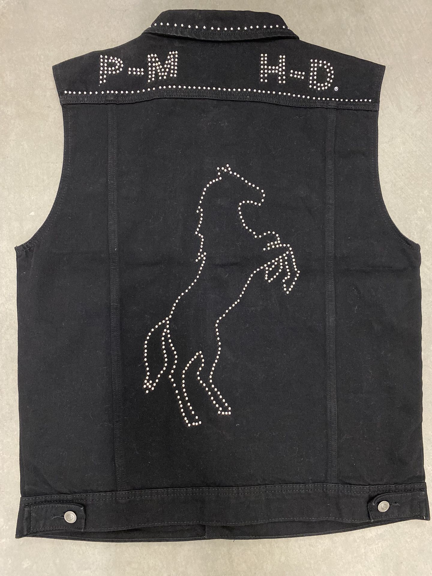 NEW Post Malone X Harley Davidson Men's XL Studded Horsepower Vest Motorcycle