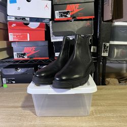 Men’s Black Steve Madden Leather Boots Size 12 