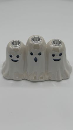 Ceramic Three Ghost Candle Holder