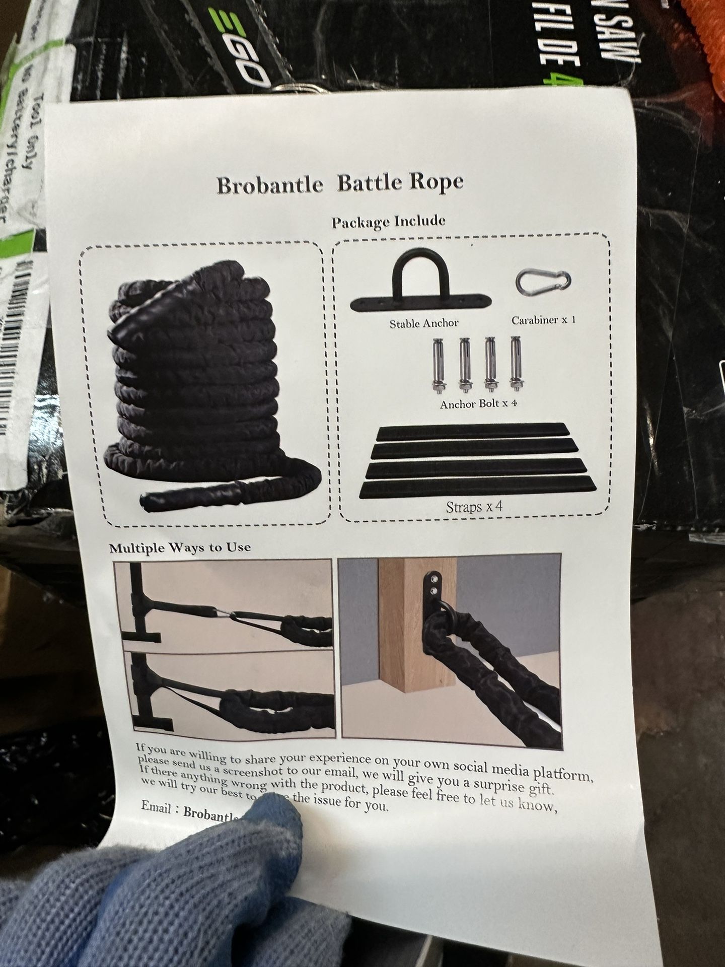 Battle Rope Battle Ropes for Exercise Workout Rope Exercise Rope Battle Ropes for Home Gym Heavy Ropes for Exercise Training Ropes for Working Out Wei