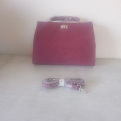 Vanessa Williams Suede Mauve Satchel Women Handbag, NWTBr