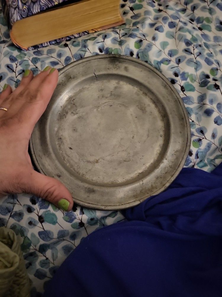 Antique Pewter Plate