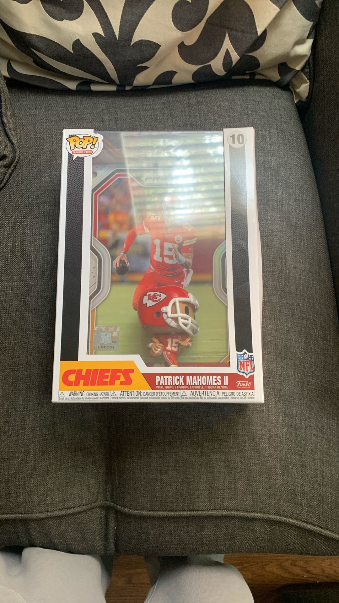Patrick Mahomes Funko Pop Trading Card In Plastic Case NIB