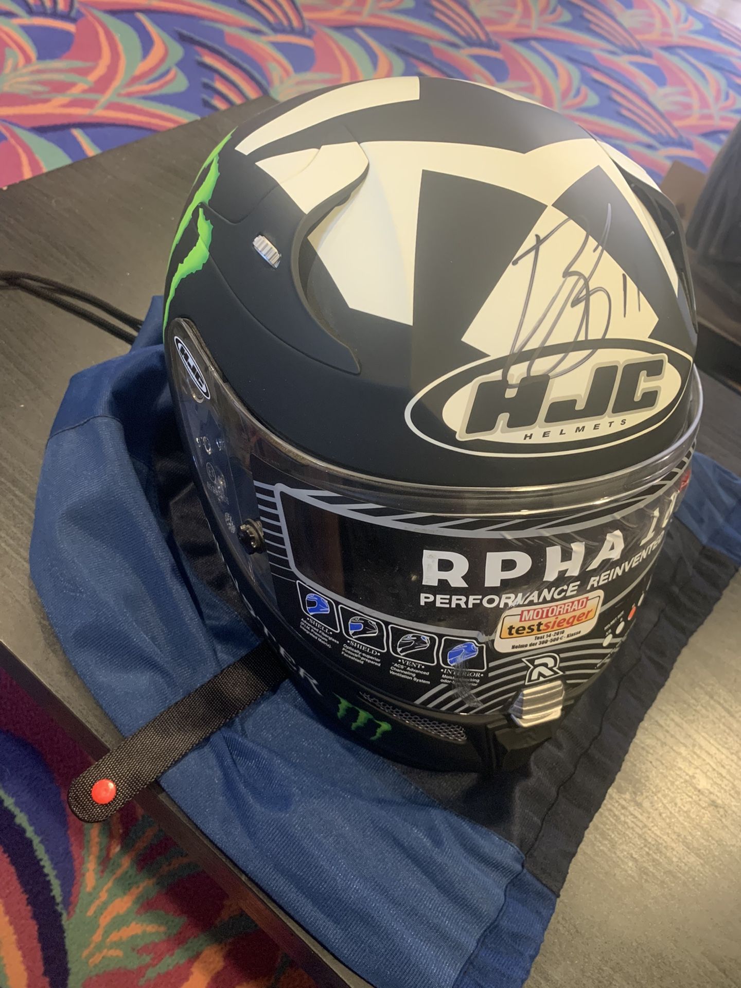 HJC RPHA 10 Ben Spies Helmet Autographed By Ben