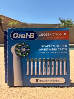 Oral-B Cross Action Replacement Electric Toothbrush Heads 10-Count Brand New