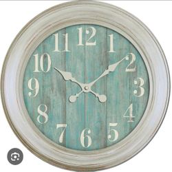 Coastal Analog Round Wall Clock
