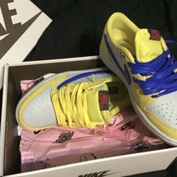 Yellow and Blue Travis Scott Sneakers