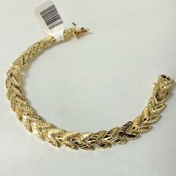 14K Gold Chevron Bracelet
