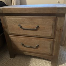 Nightstand - Vaughan-Basset 2 drawer Saddle Grey