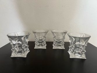 Set of 8 Glass Crystal Cups