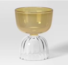 4 pcs Cocktail Glass Yellow Sherbet Dessert Bowl