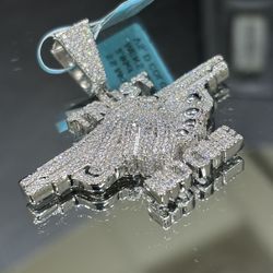 Statement Trust No One Men’s Pendant SS Moissanite 2.95ct VS, D COLOR