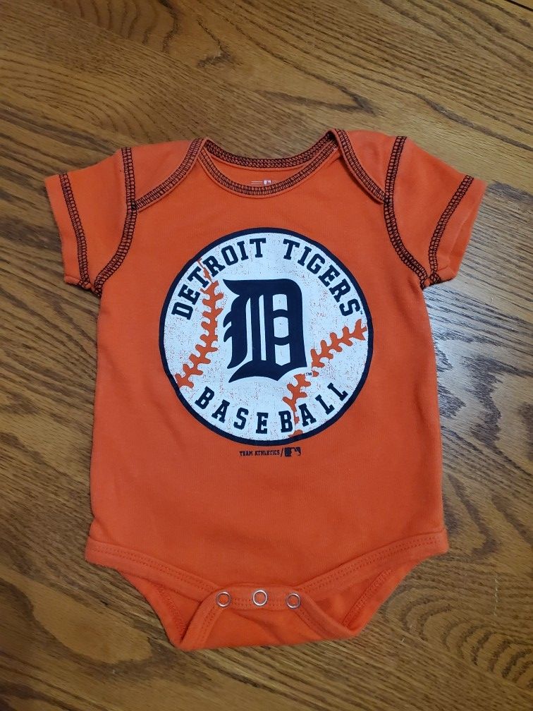 Detroit Tigers Baseball 0-3M Infant Unisex Romper