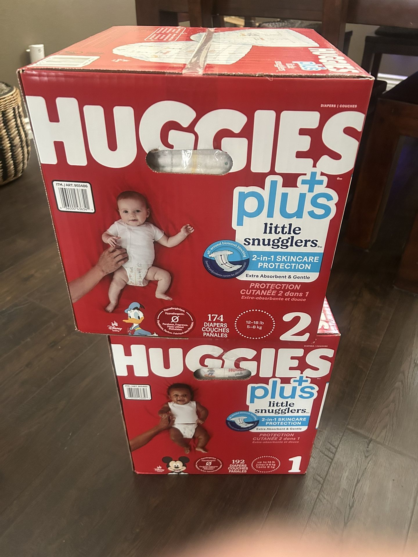 HUGGIES PLUS SIZE 1 & 2