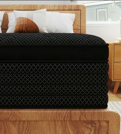 12" Memory Foam Mattress Hybrid Spring King Size Bed In A Box Medium Firm Comfort Body Support​ Mattresses Cool Black