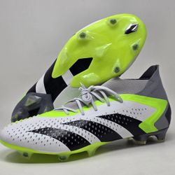 Size 7 Mens Adidas Predator Accuracy.1 FG Soccer Cleats White Black New