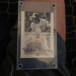 Eddie Murray Hitters Club Autographed Upper Deck Baseball Card 1999