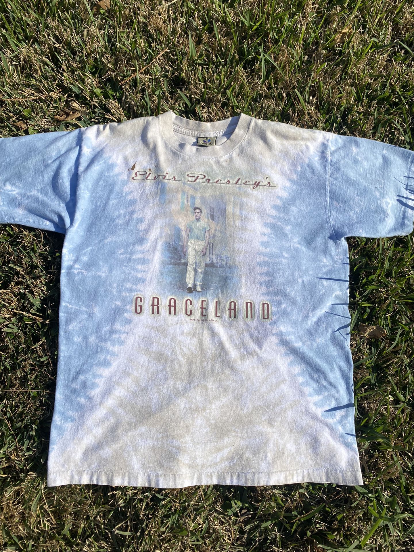 Elvis Presley’s Graceland Vintage Liquid Blue Shirt