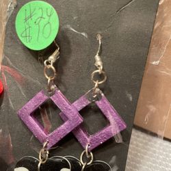 Epoxy resin Stardust Earrings made by Matt$10 each