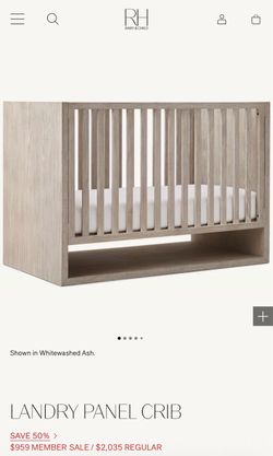 RH/ Restoration Hardware Crib Bed