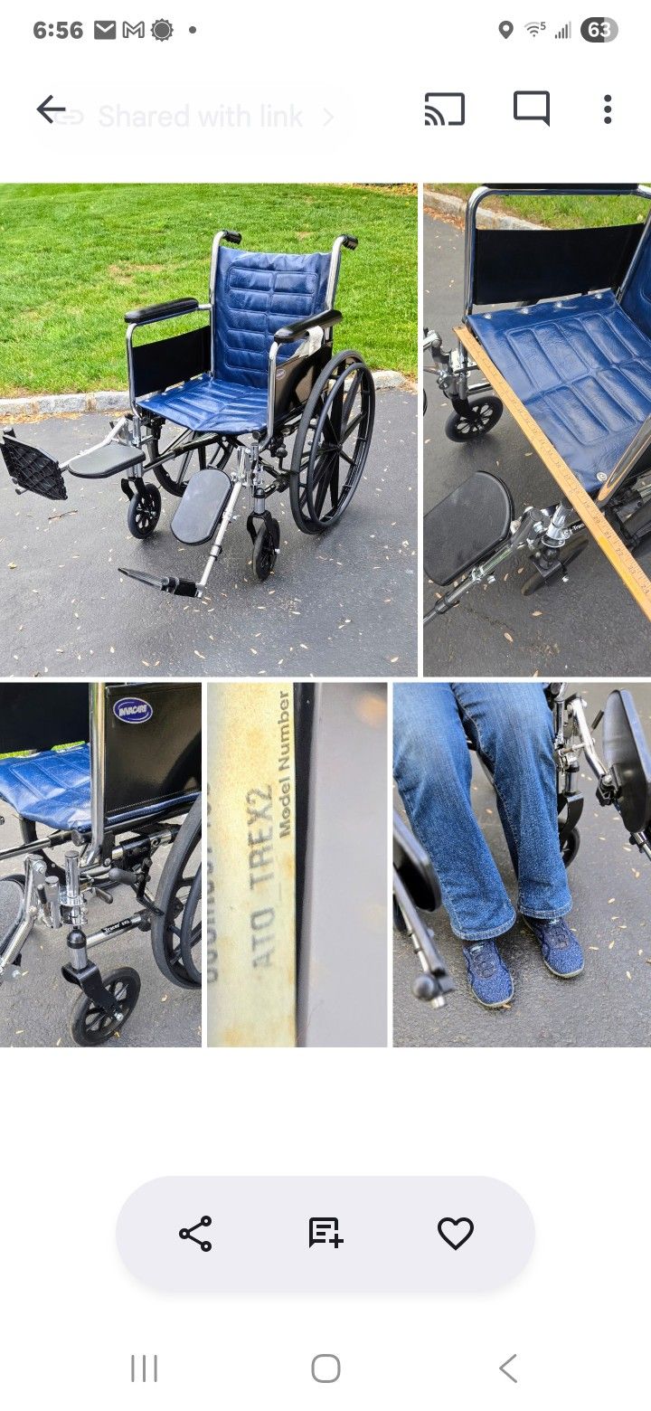 🧑🦽REDUCED🧑🦽 $149. INVACARE TRACER E 2 With 18 Inch Wide Seat . HOLMDEL NJ 07733