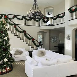 Spanish style twisted wrought iron chandelier