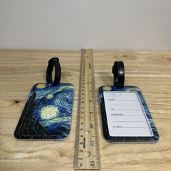 🎨 Van Gogh “Starry Night” Luggage Tags (Set of 2) ✨