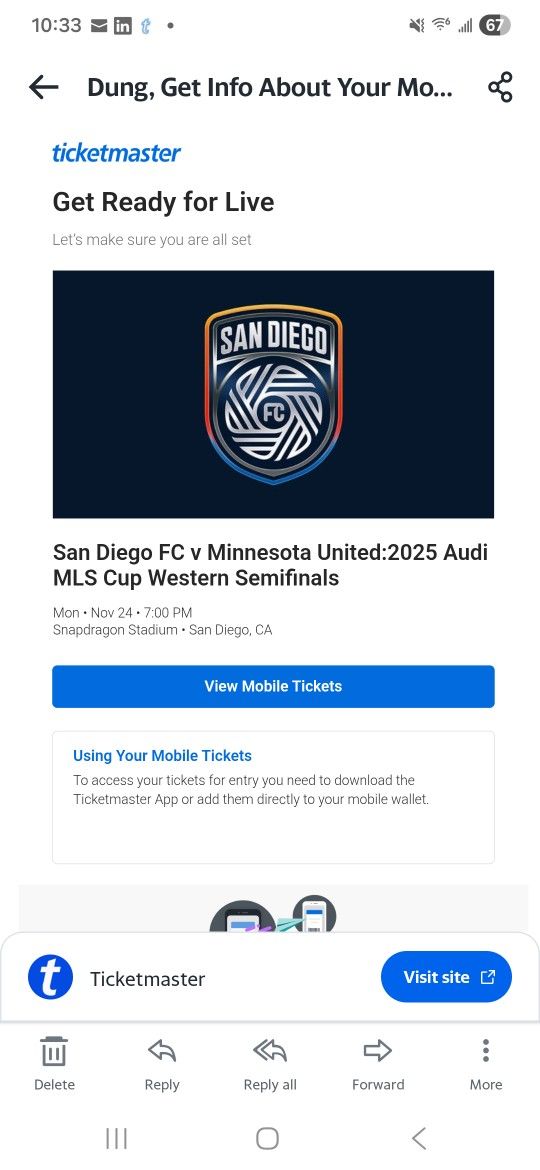 San Diego FC Playoff Tickets
