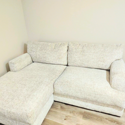 Beige Chenille Fabric Sofa
