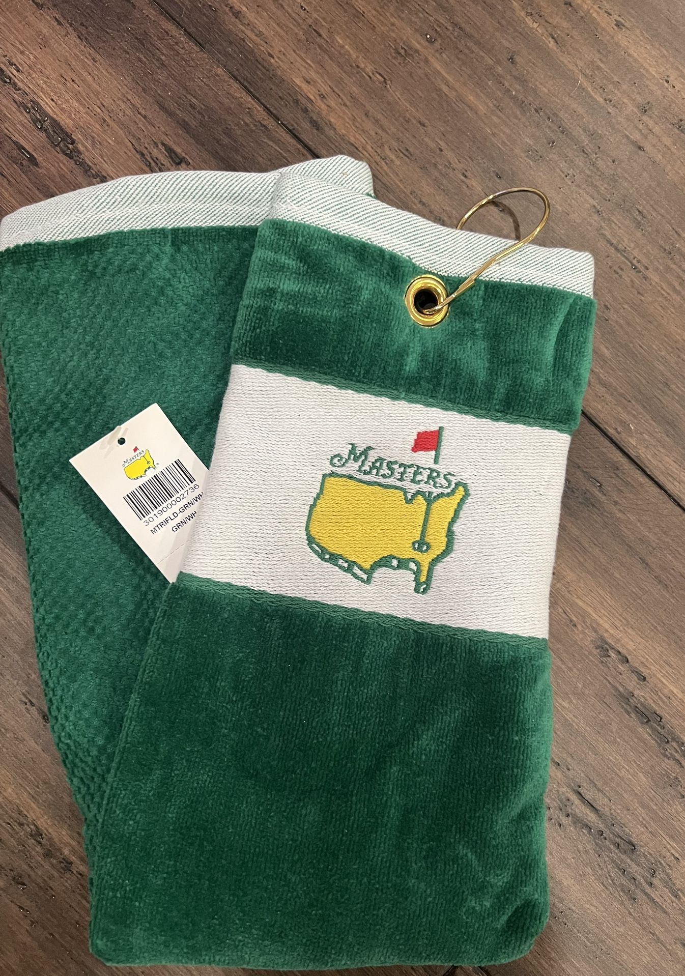2022 Masters Tri Fold Bag Towel Augusta National Golf Club Green
