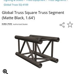 1.6 Foot Global Trusd Blacl Powder Coat