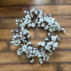 Cotton Wreath Farmhouse