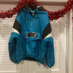 Vintage Unisex Pull Over Sharks Starter Jacket 