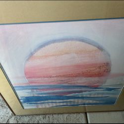 Gold Framed Pastel Sunset Print 
