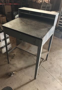 Commercial metal shop desk