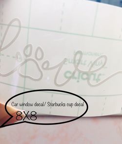 Car Window Decal / Starbucks Cup Decal