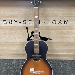 Recording King RPS-7-E Dirty 30s Single 0 Parlor Acoustic-Electric Guitar Tobacco Sunburst