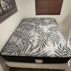 Basically Brand New Queen Mattress With Box Spring And Frame
